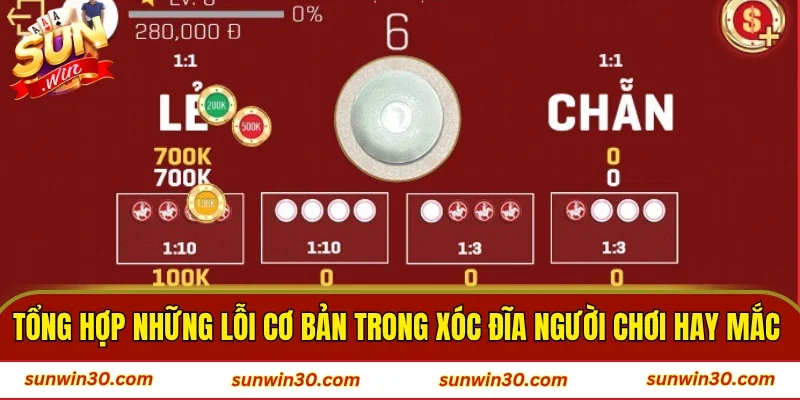 Tổng hợp những lỗi cơ bản trong xóc đĩa người chơi hay mắc 